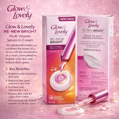 FAIR AND LOVELY GLOW AND LOVELY MULTIVITAMIN SERUM IN CREAM VITAMIN A B C E 25G